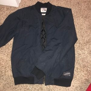 QUIKSILVER Oversized, Insulated Navy Bomber Jacke